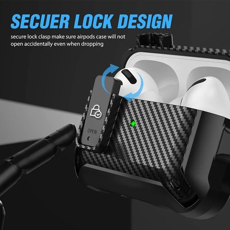 AirPods Pro Case With Keychain and Lock Clip