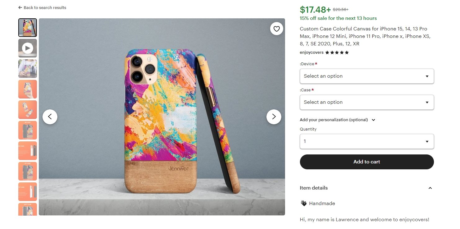artists canvas custom case for iphone 15
