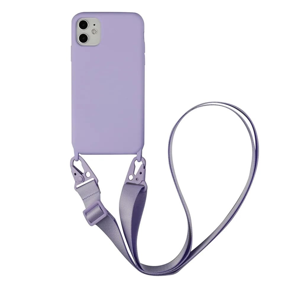 Crossbody iPhone Case with Lanyard Shockproof Silicone Case