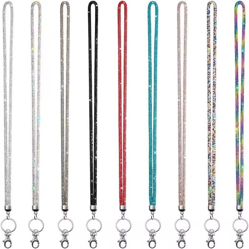 diamond crystal phone lanyard