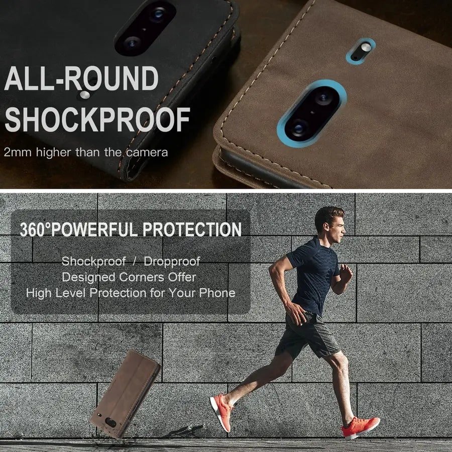 Google Pixel 7 Leather Phone Case With Card Holder