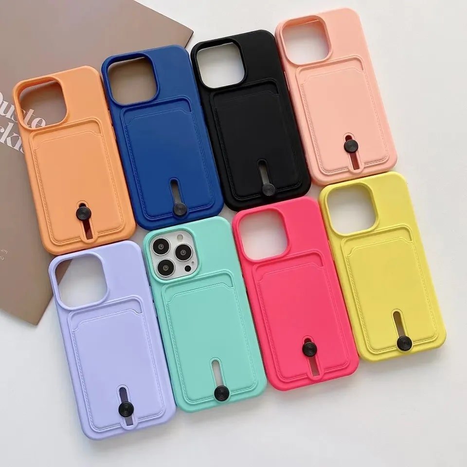 Liquid Silicone Phone Case With Card Holder