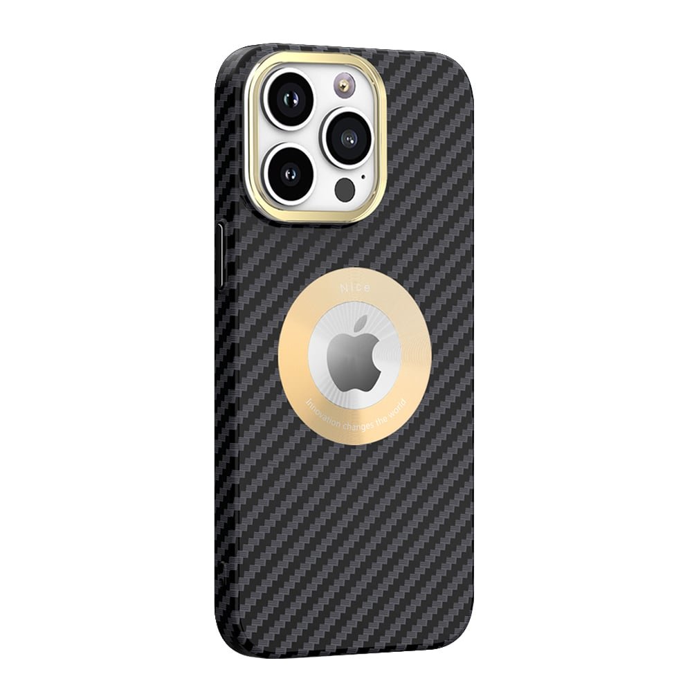 Angel Eyes Full Cover Carbon Fiber Magnetic Back Phone Case