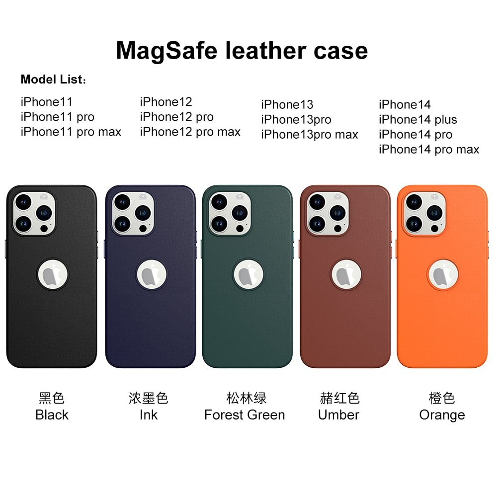 pu leather iphone case orange1