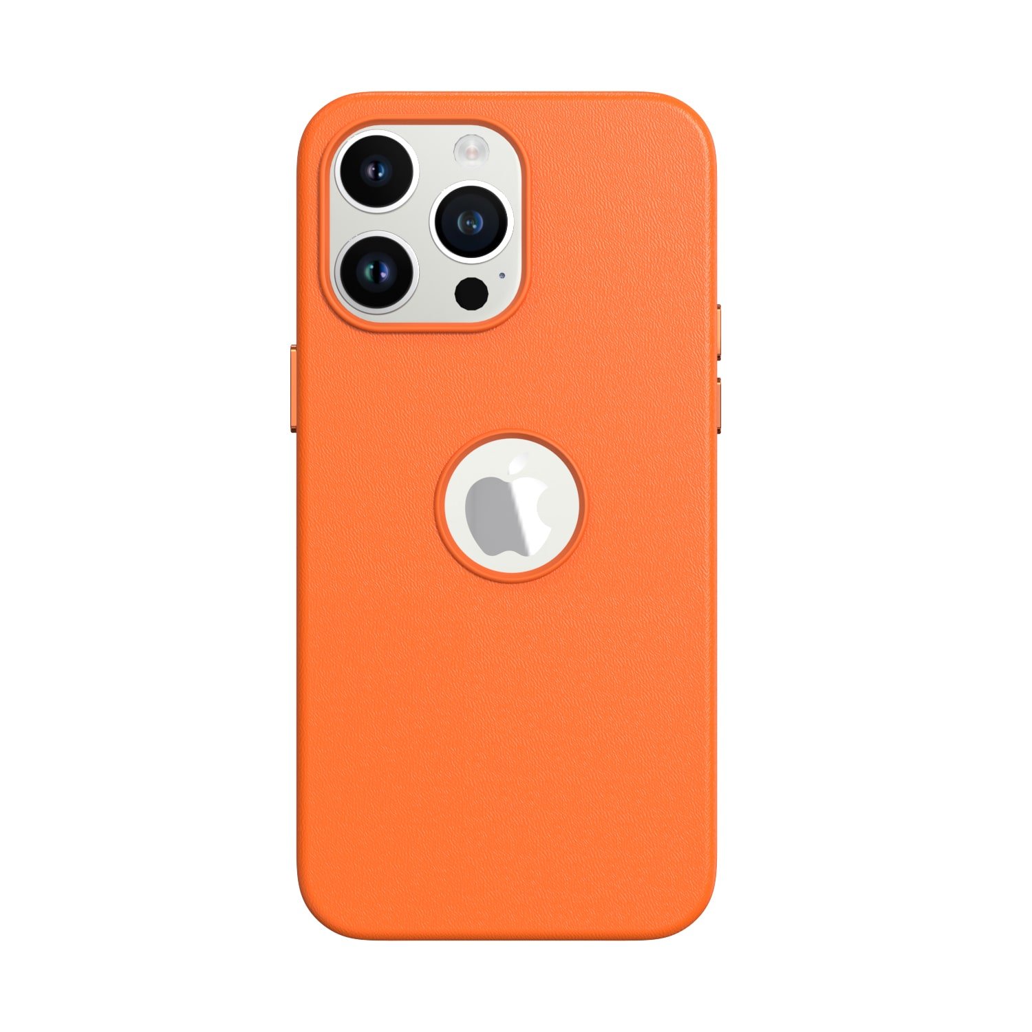 Solid Color PU Leather iPhone Case with MagSafe