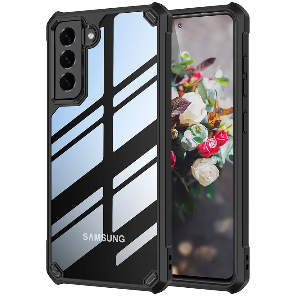 Luxury Acrylic Shockproof Bumper Frame Cover Anti-Fall Slim Clear Back