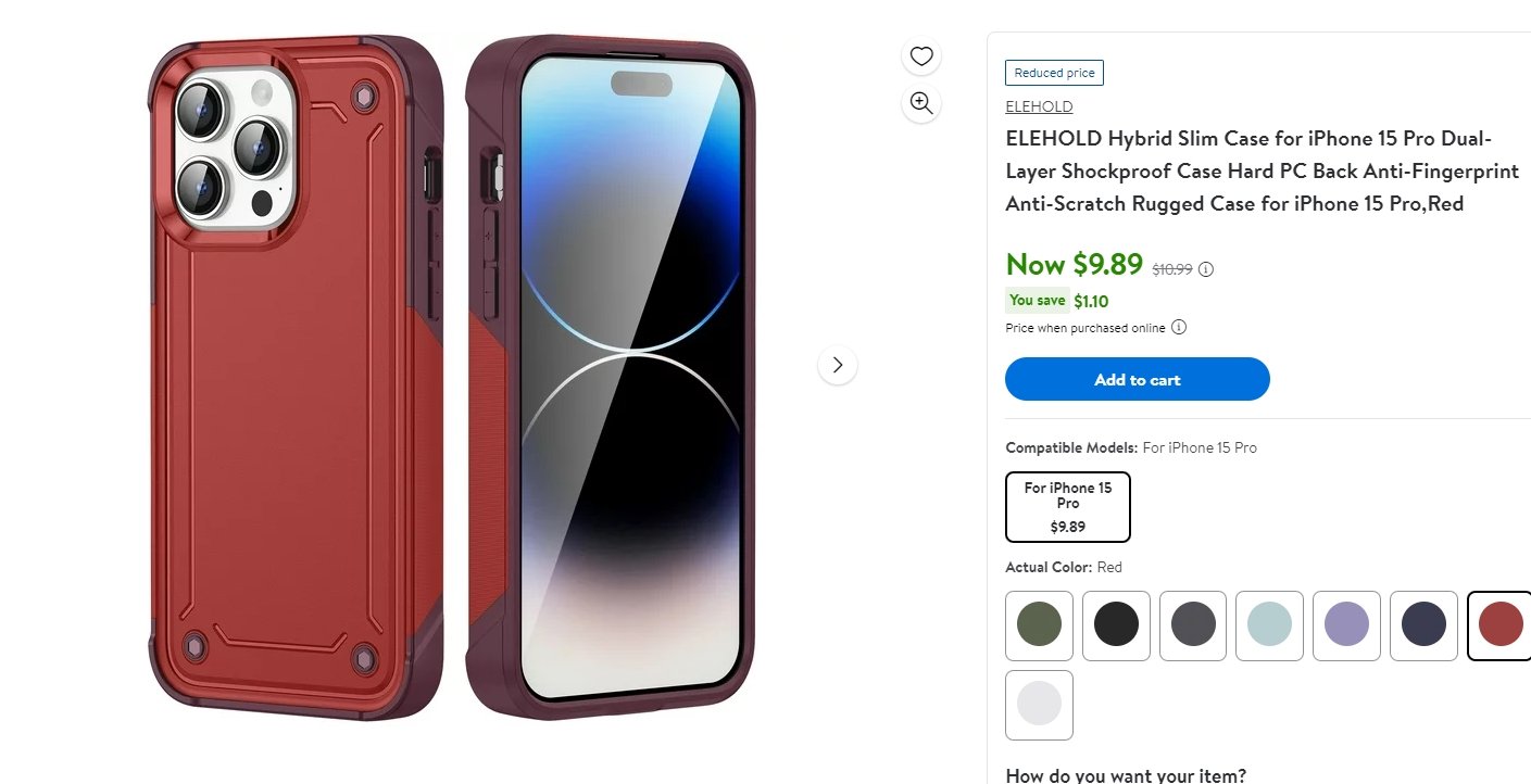 slim shield hybrid case for iphone 15