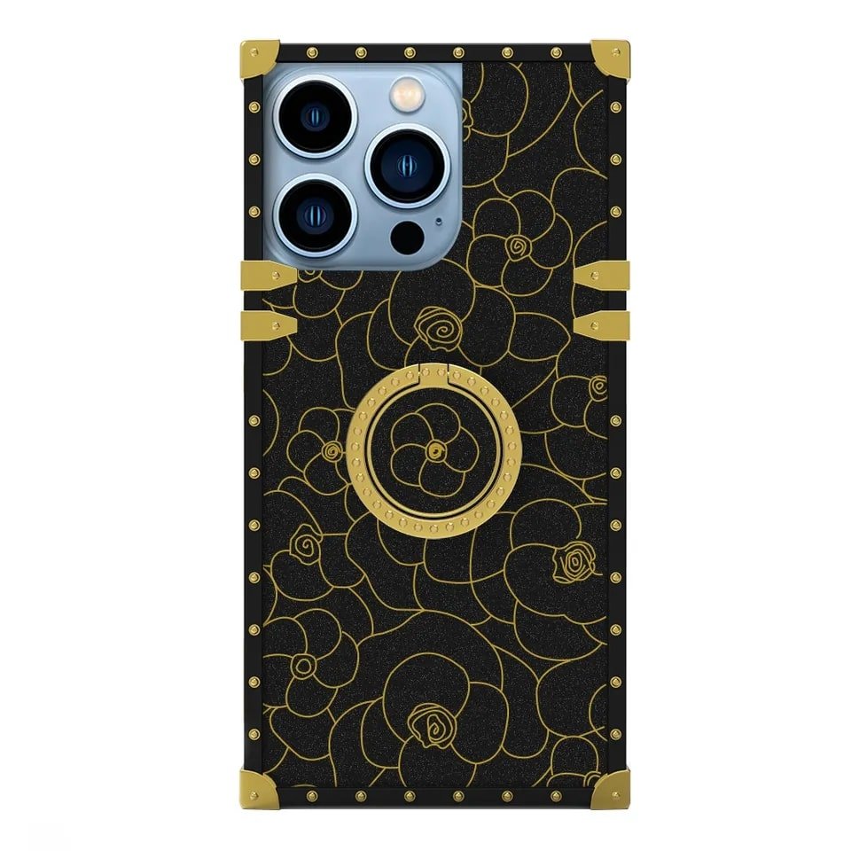 Glitter Plating Square PC Case for iPhone