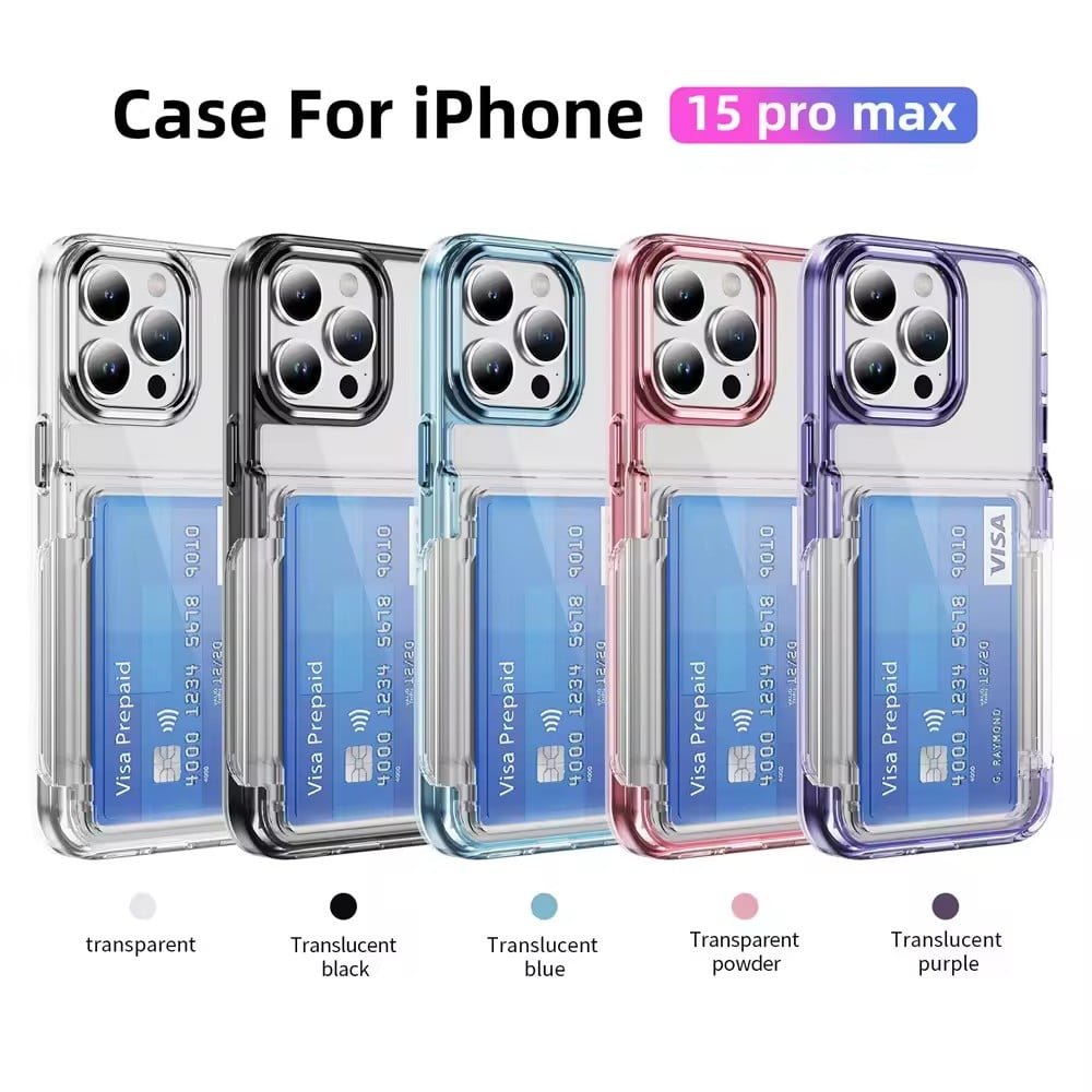 transparent clear cover with card slot