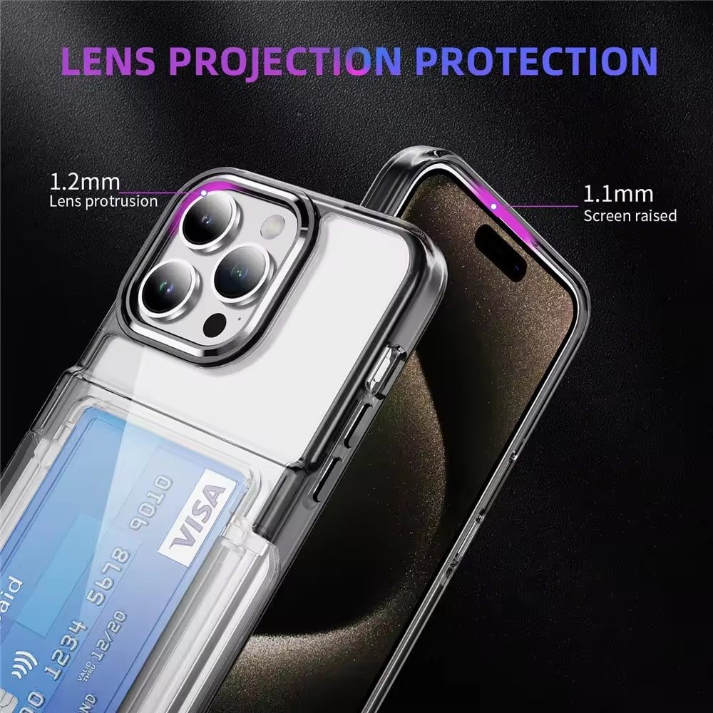 transparent clear cover with card slot