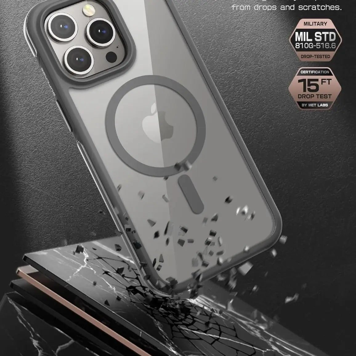 transparent magnetic case with airbag