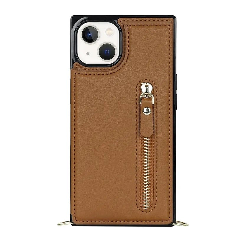 Wholesale Waterproof Leather iPhone Case with Zipper Card Holder