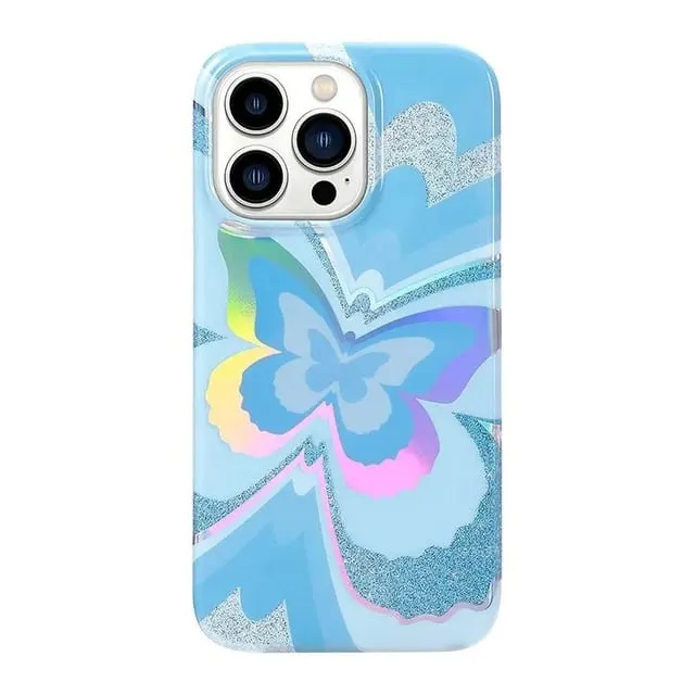 Wholesale IMD TPU Holographic Butterfly Phone Case for iPhone