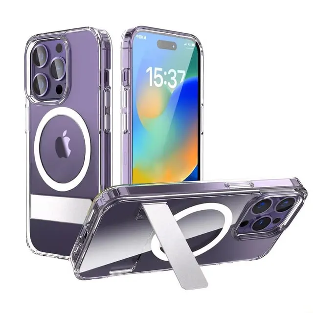 Transparent Magnetic Case with Folding Holder