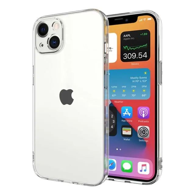 2.0Mm Transparent Soft TPU iPhone Case Shockproof Protective