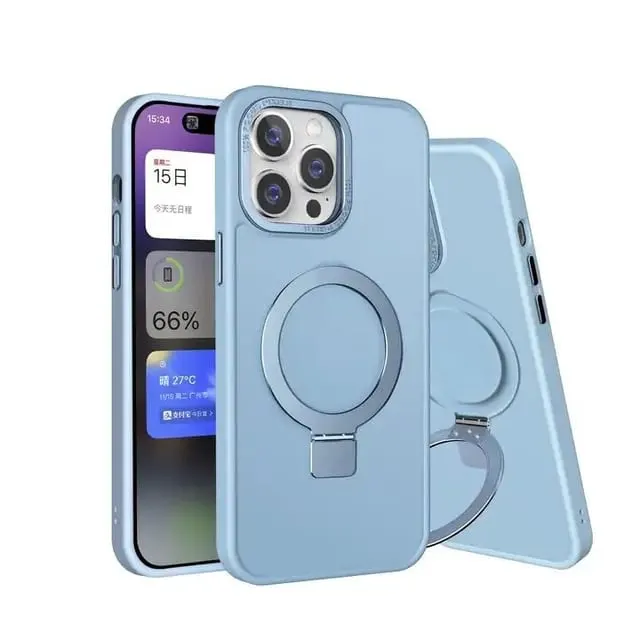 Solid Color Magnetic Case for iPhone Frosted Back